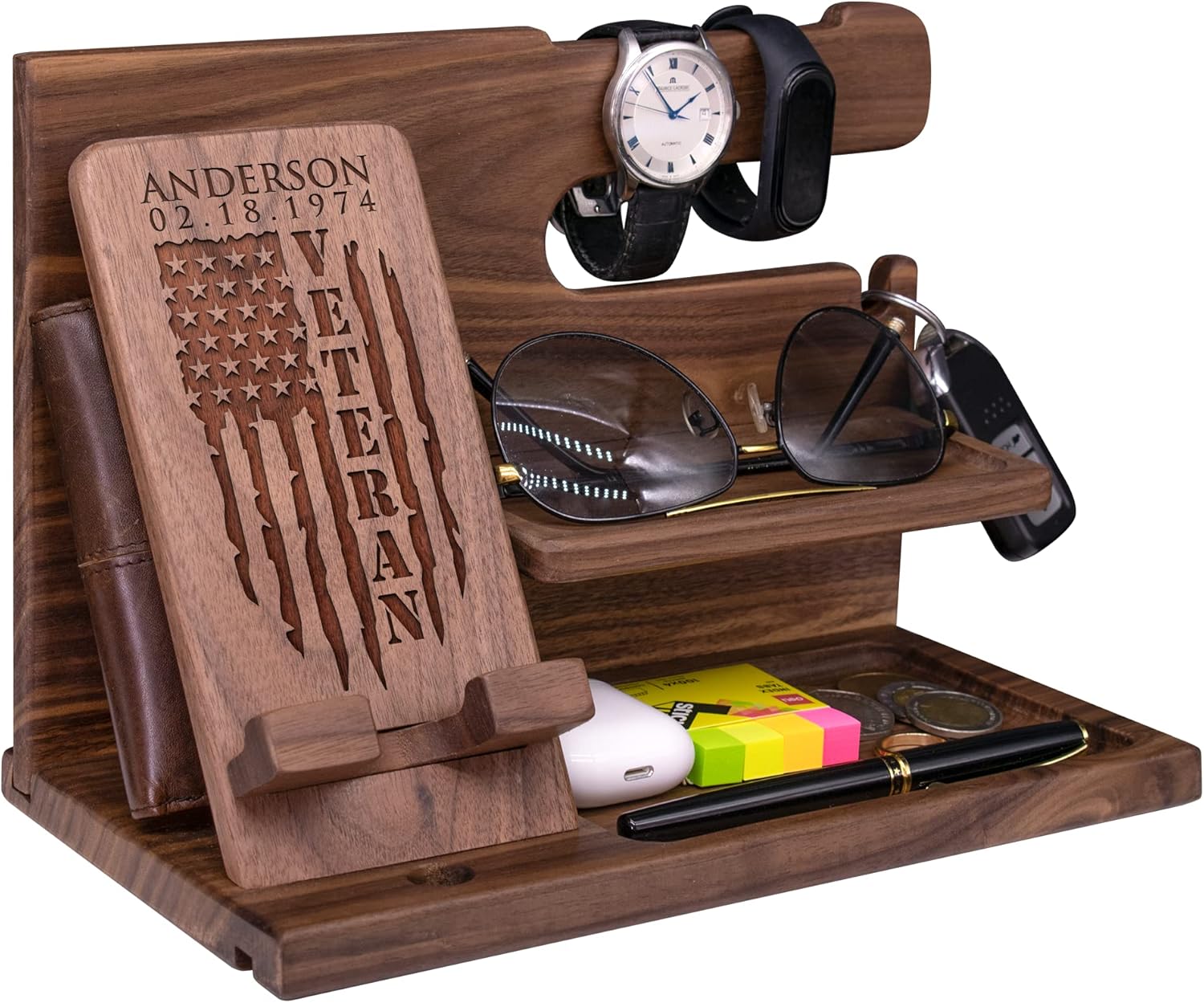 Handmade Phone Docking Station for Veterans - Unique Gift Idea