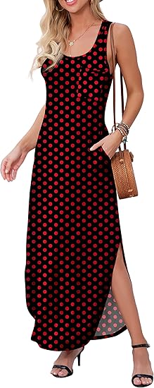 GRECERELLE Women's Sleeveless Summer Long Floral Maxi Dress