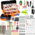 Large 3 Layers Tackle Box with 423 Pcs Fishing Lures Kit - Complete