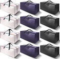12 Pack Heavy Duty Large Moving Bags W/Backpack Straps - Jumbo Storage