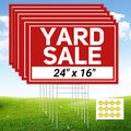 Extra-Large Yard Sale Signs with Stakes 24in x 16in - Foldable Pack
