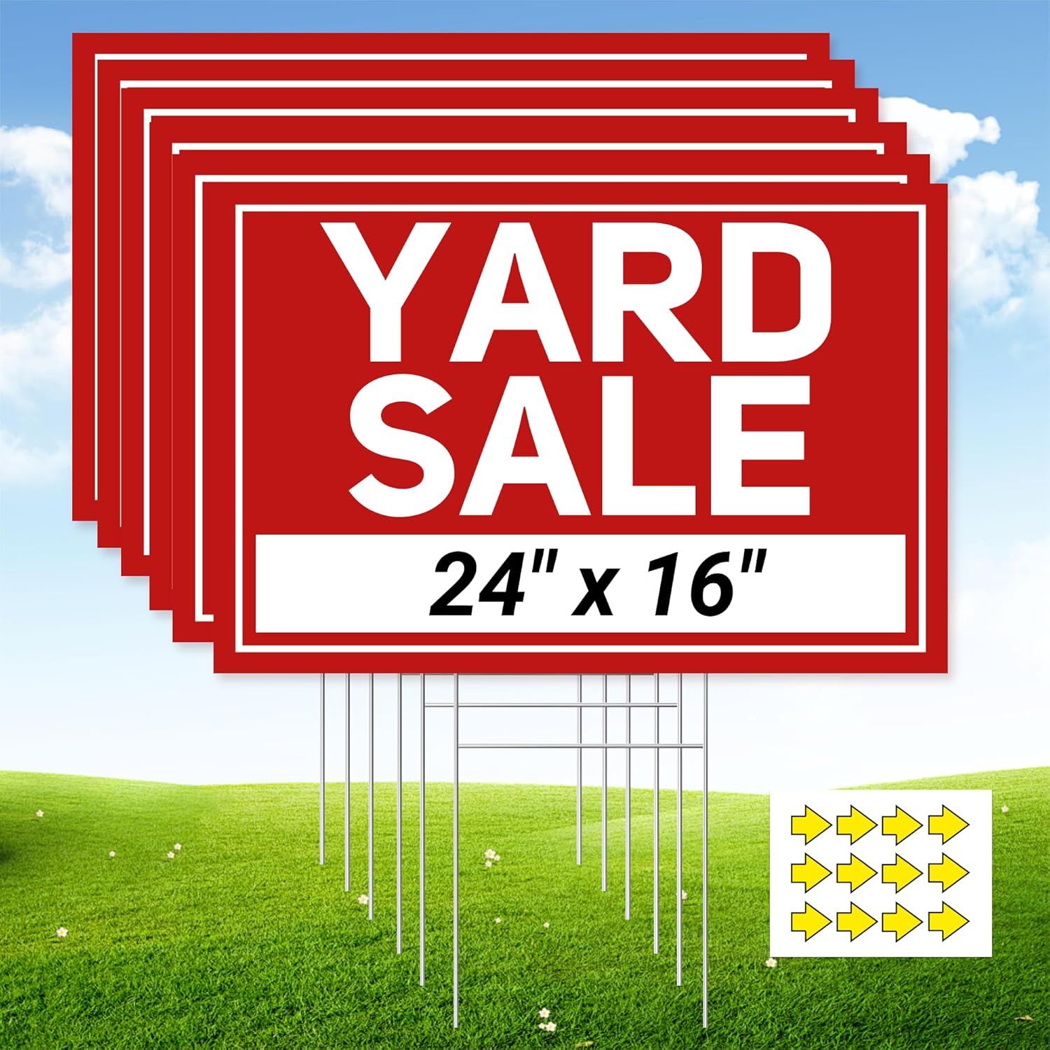 Extra-Large Yard Sale Signs with Stakes for Effective Sales