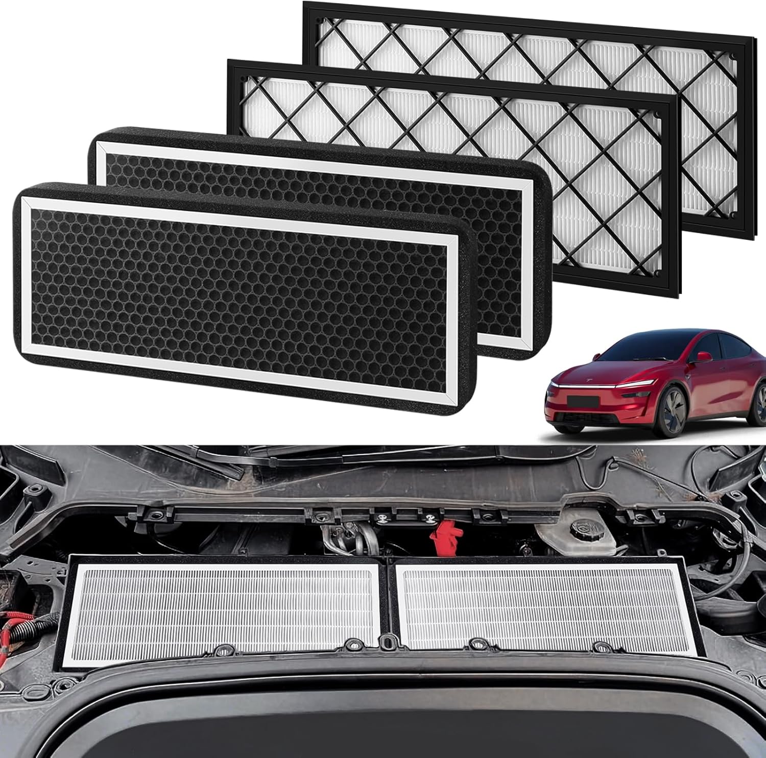 Tesla Model Y HEPA Cabin Air Filter Replacement Kit for 2020-2025
