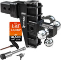 Adjustable Trailer Hitch 2.5-In Receiver 6in Drop - Quiet Tow