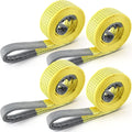 4 Pcs Lift Sling Straps Heavy Duty Web Slings - Strong 14,000 lb