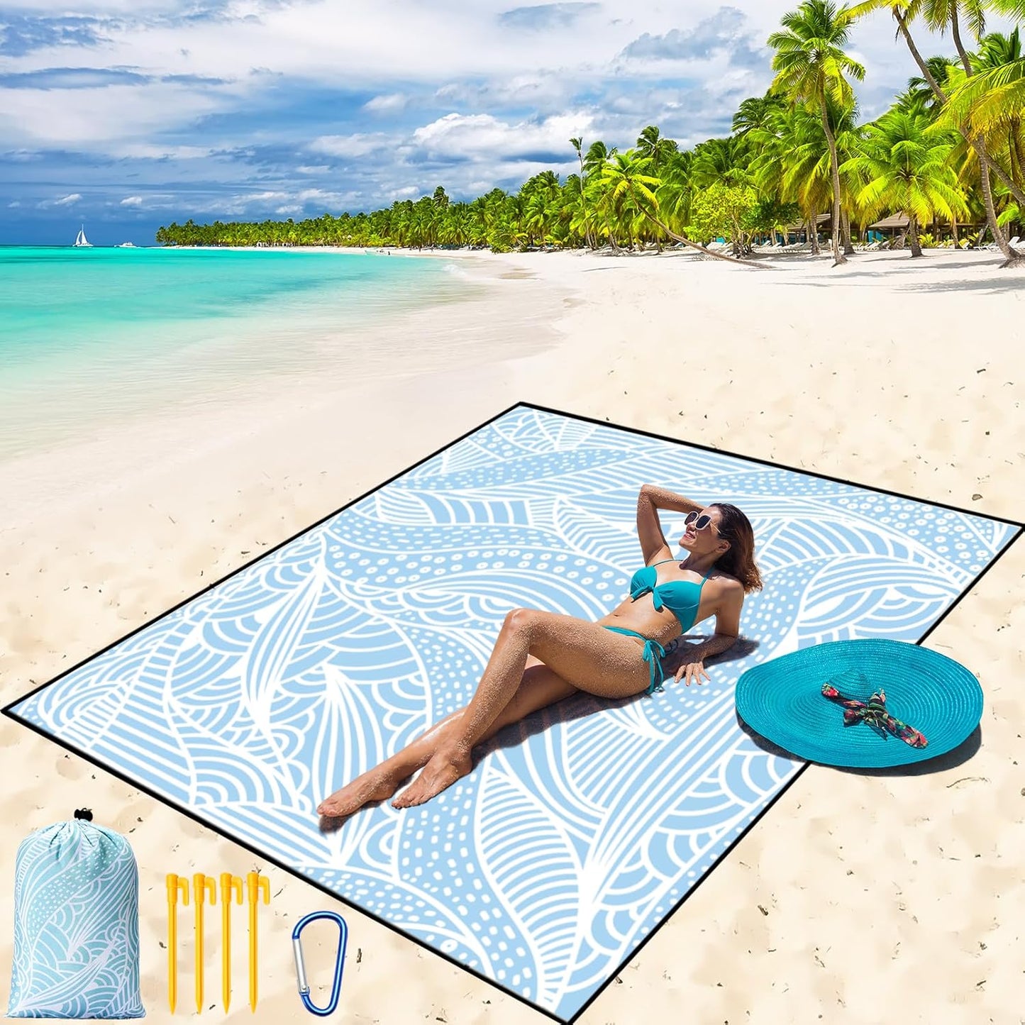 Waterproof Sandproof Beach Blanket for Outdoor Fun and Travel