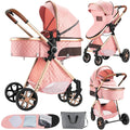 Convertible Baby Stroller with Bassinet Mode - Reversible, One-Click