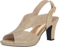 Easy Street womens Christy Peep Toe Sandal - Dress Heel Style
