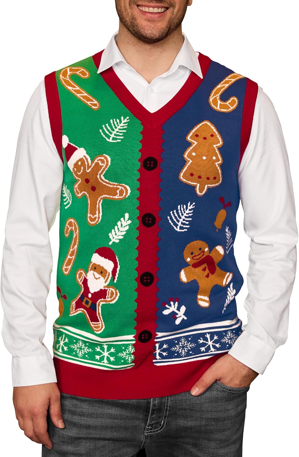 Arvilhill Mens Christmas Vest Sweater for Holiday Fun