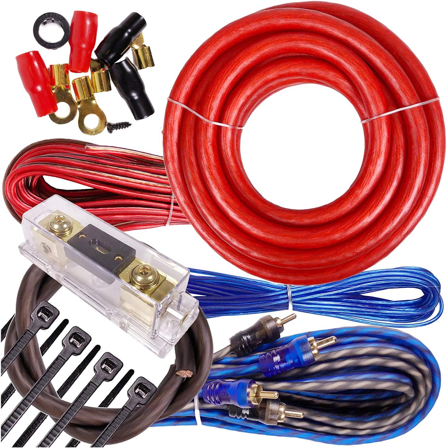 Complete 3500W to 6500W Gravity 4 Gauge Amplifier Wiring Kit