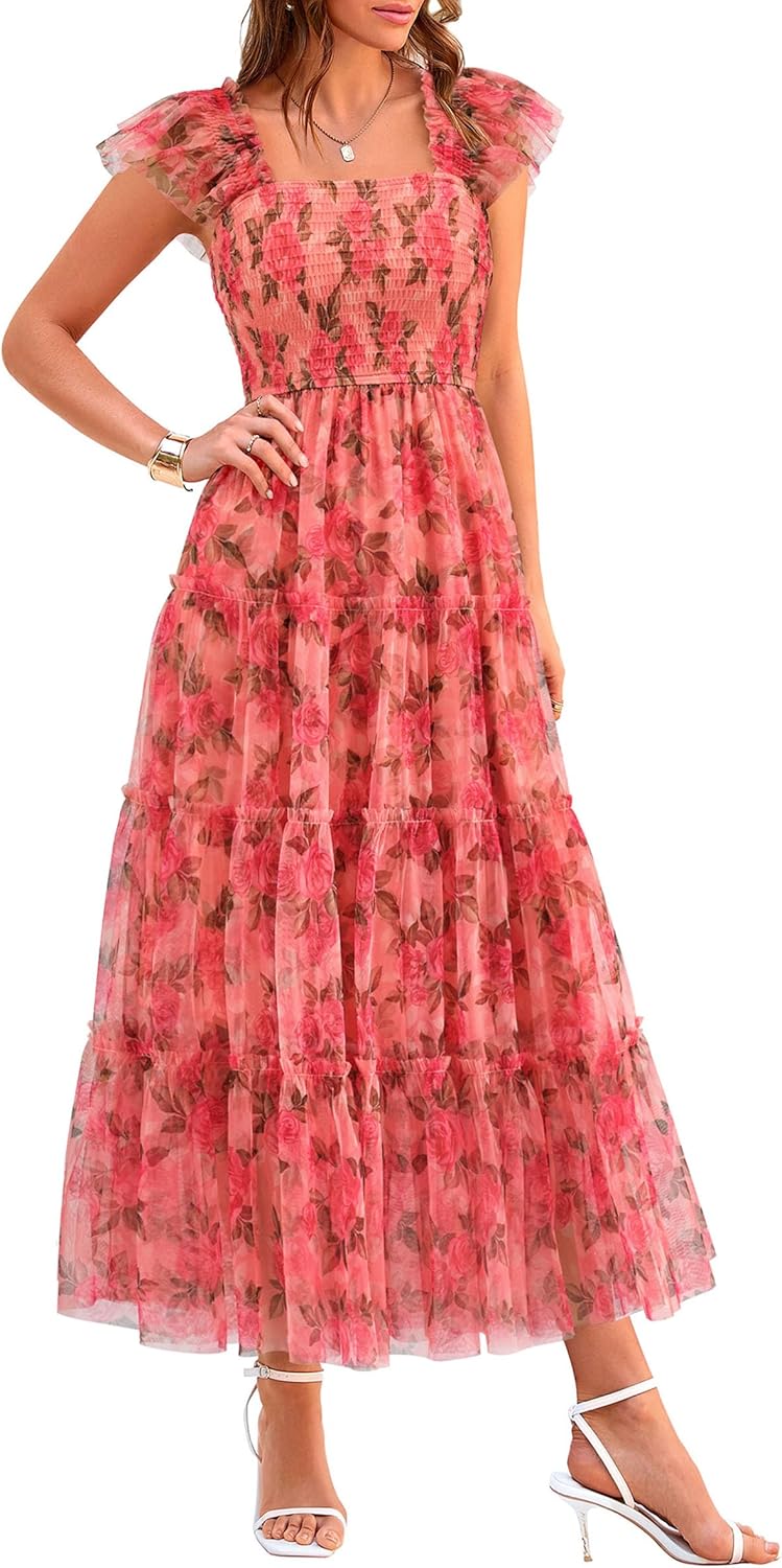 PRETTYGARDEN Women's Summer Tulle Midi Dress for Every Occasion