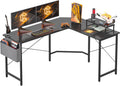 CubiCubi L-Shaped Gaming Desk: Carbon Fiber Surface