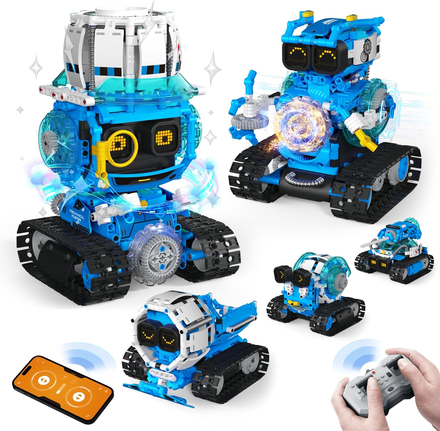 494PCS STEM Robot Building Kit | Remote & App-Controlled Educational Toy