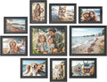 Picture Frames with 16 Mats, Set of 10 Collage Frames - Versatile Wall