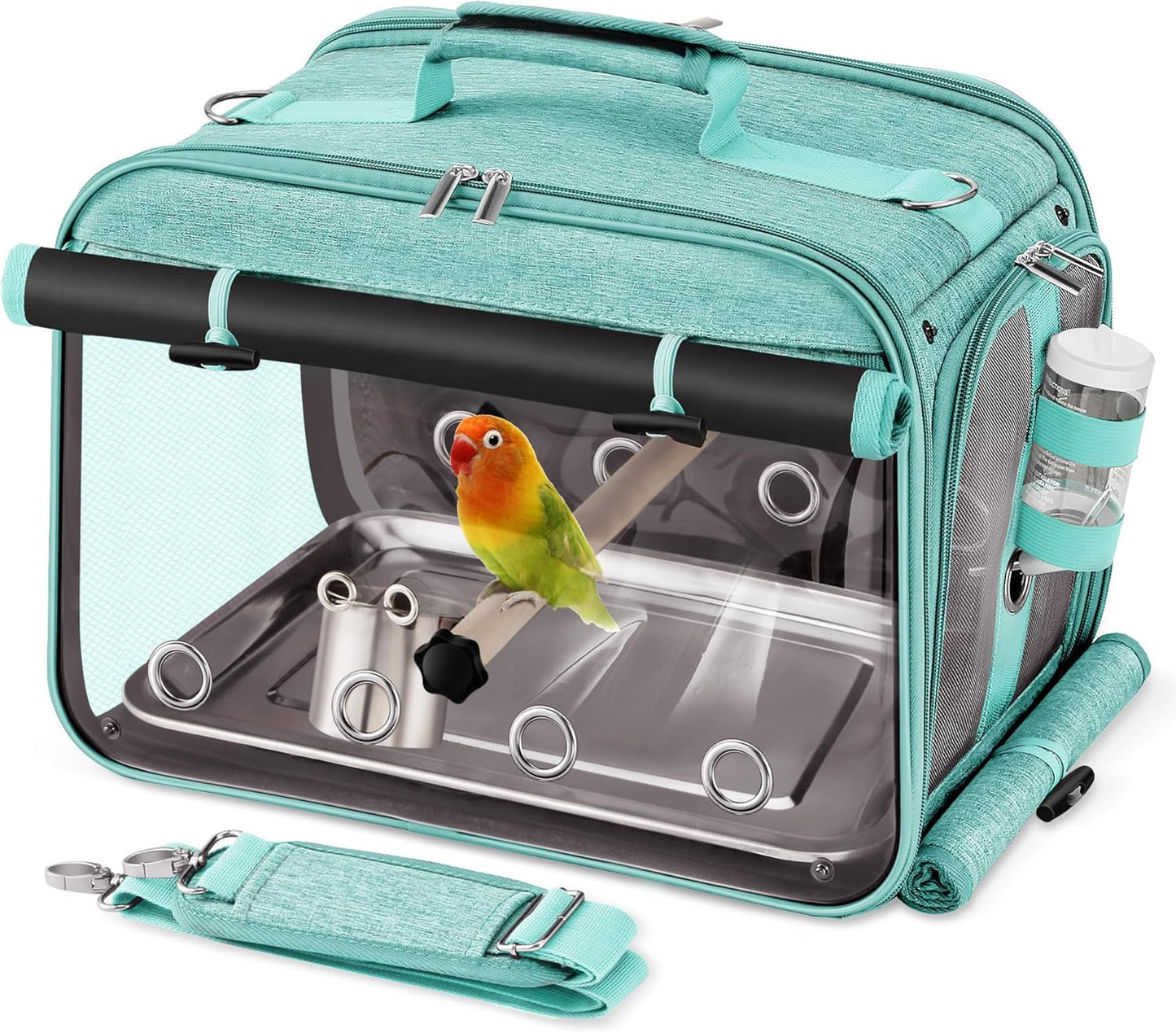 Suertree Bird Carrier Airline Approved Lightweight Travel Cage