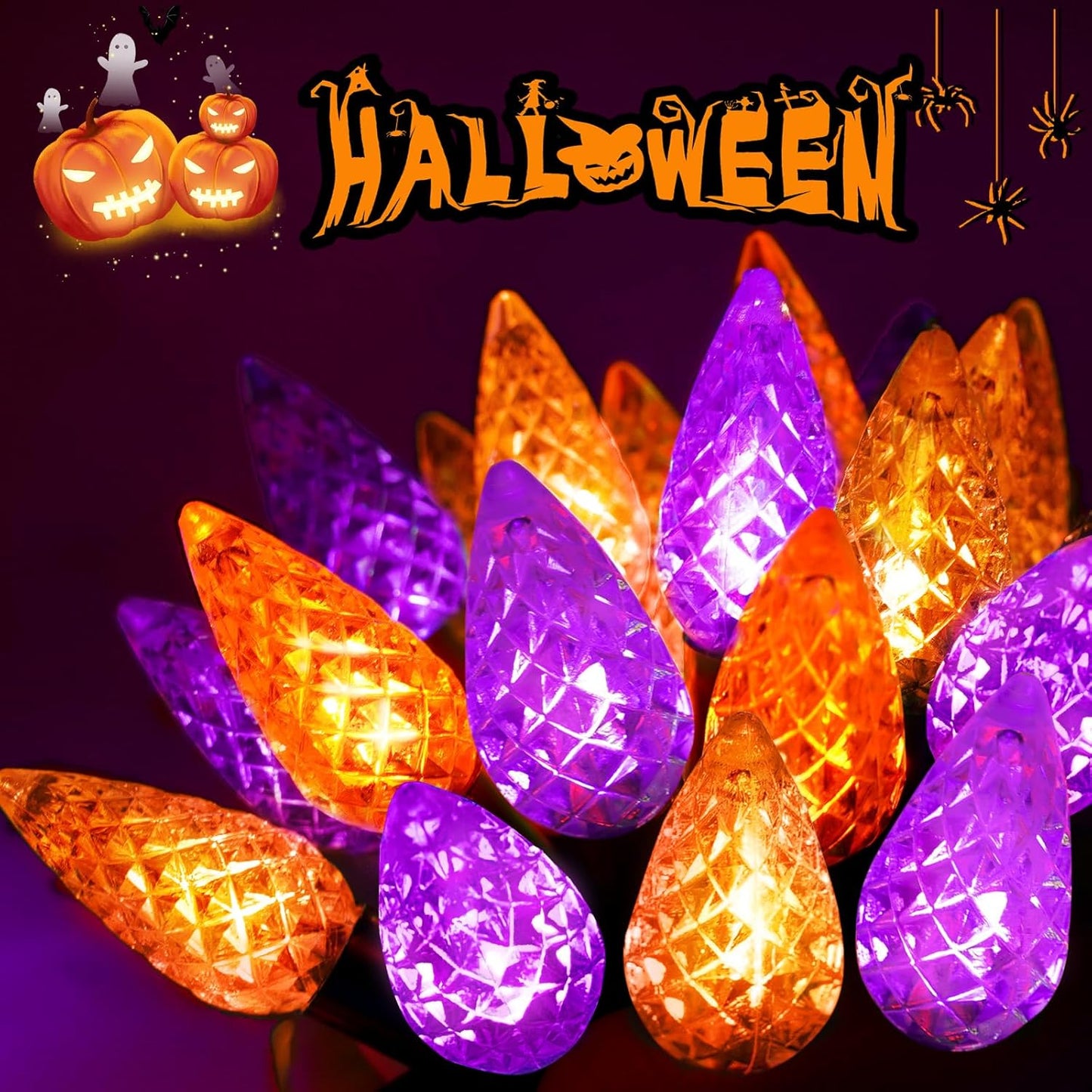 240 LED C6 Halloween String Lights for Spooky Celebrations
