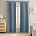 Pinch Pleated Blackout Curtain Drapes 90in - Energy Saving Dusty Blue