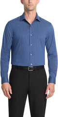 Slim Fit Men Dress Shirt Ultra Wrinkle Free with Flex Collar