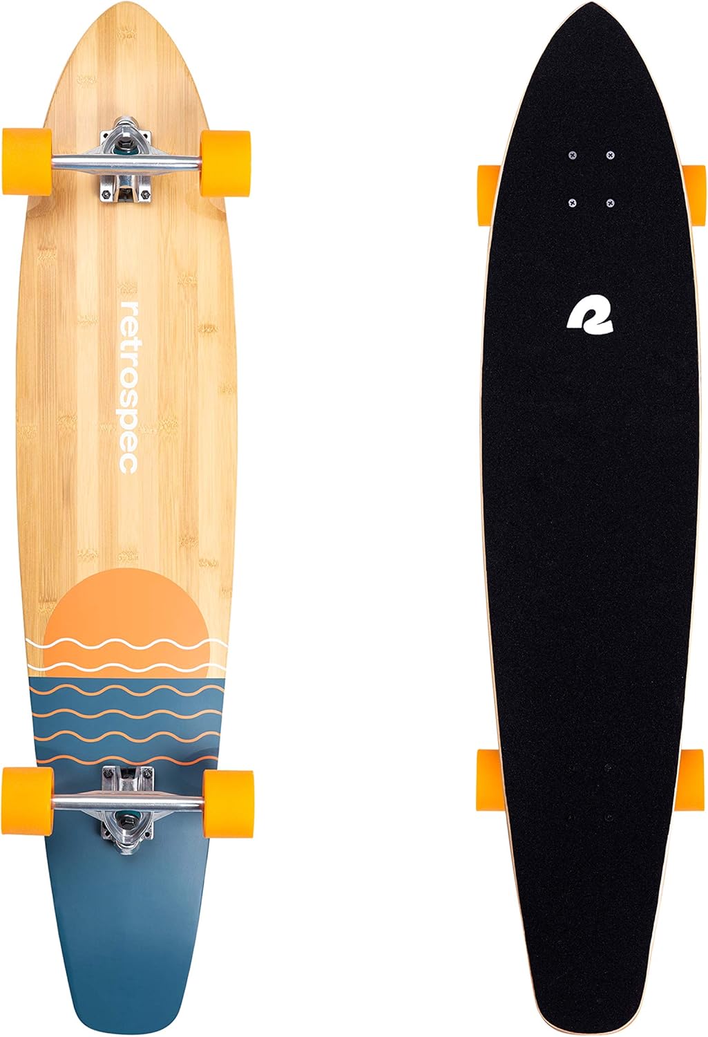 Retrospec Zed Pintail Longboard - 44in Bamboo & Maple Deck