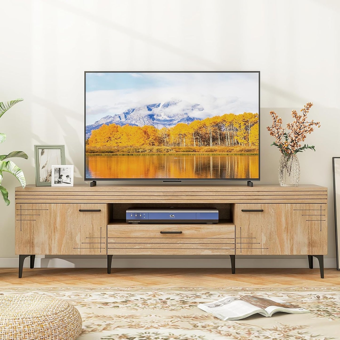 Tangkula Mid Century TV Stand 65 | Storage & Style Combo