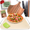 Pizza Stone for Oven and Grill Set - 5PC Pizza Making Kit