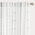 Grey Boho Curtains for Bedroom Living Room - Light Gray Sheer Linen 84