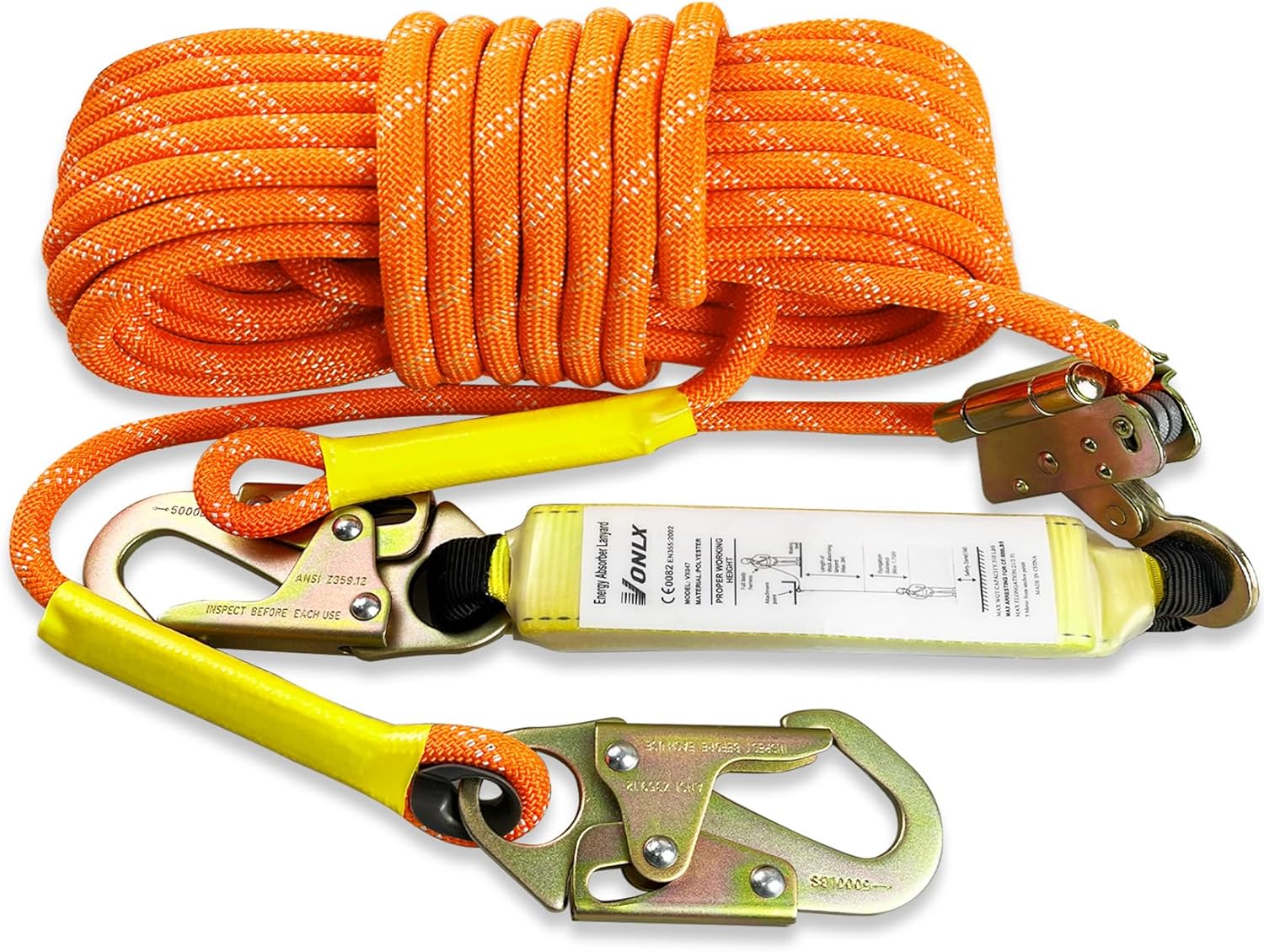 Fall Protection Safety Rope 100 FT Heavy Duty for Roofing