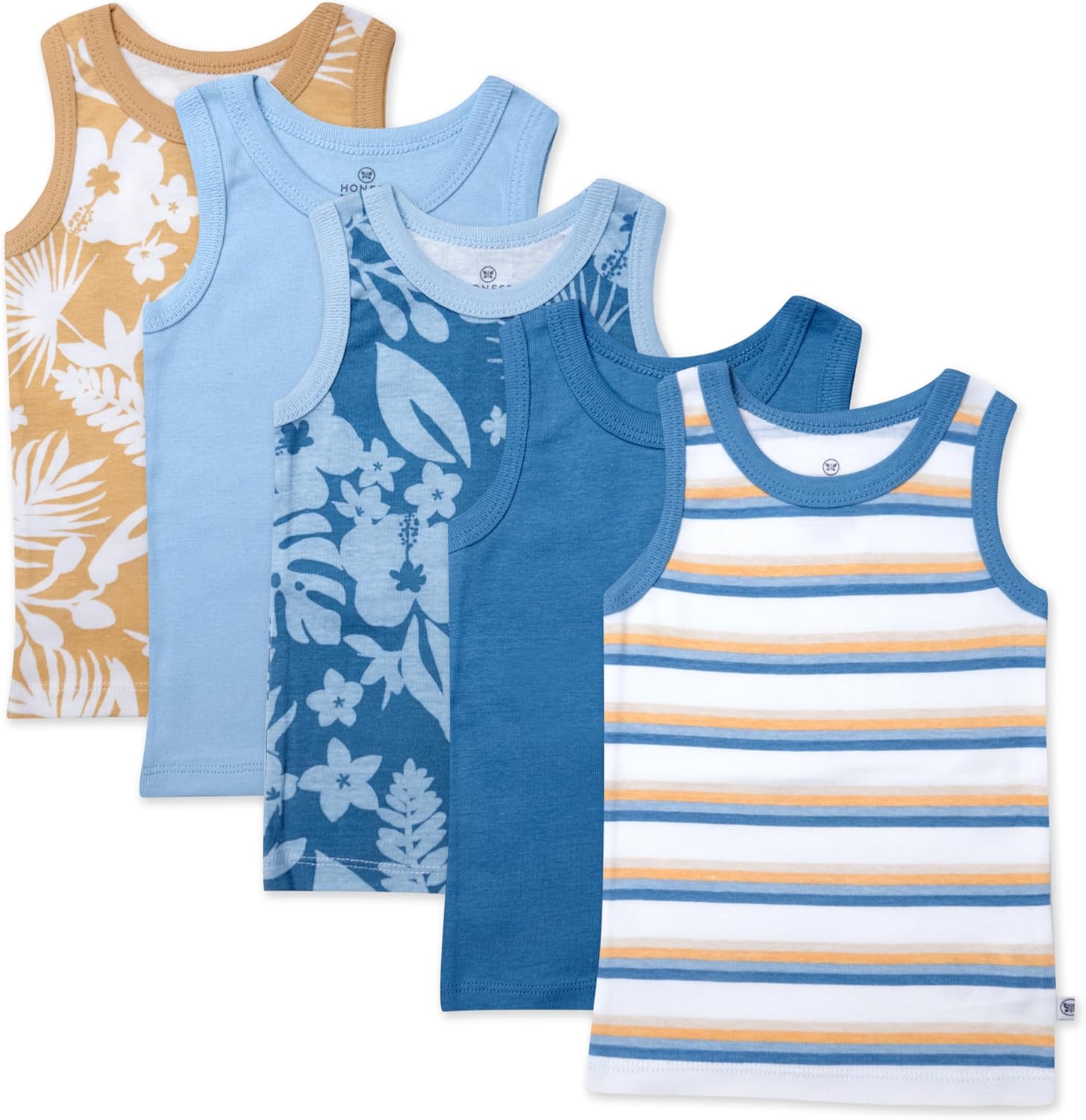 HonestBaby Baby-Girls Sleeveless Muscle T-Shirts for Comfort