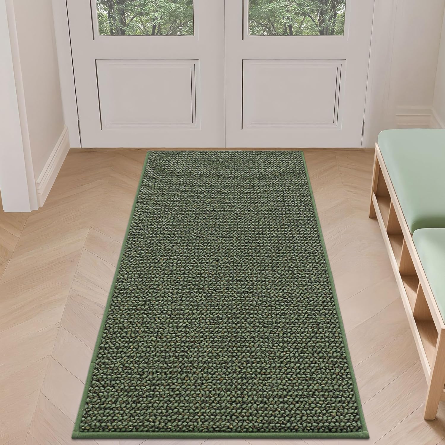 BEQHAUSE Dirt Trapper Door Mat 24in x 60in for Entryway Use