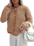 PRETTYGARDEN Women's Faux Fur Cropped Coat - Cozy Fall Staple Jackets