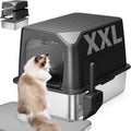 Stainless Steel Cat Litter Box with Lid - Extra Large, Durable