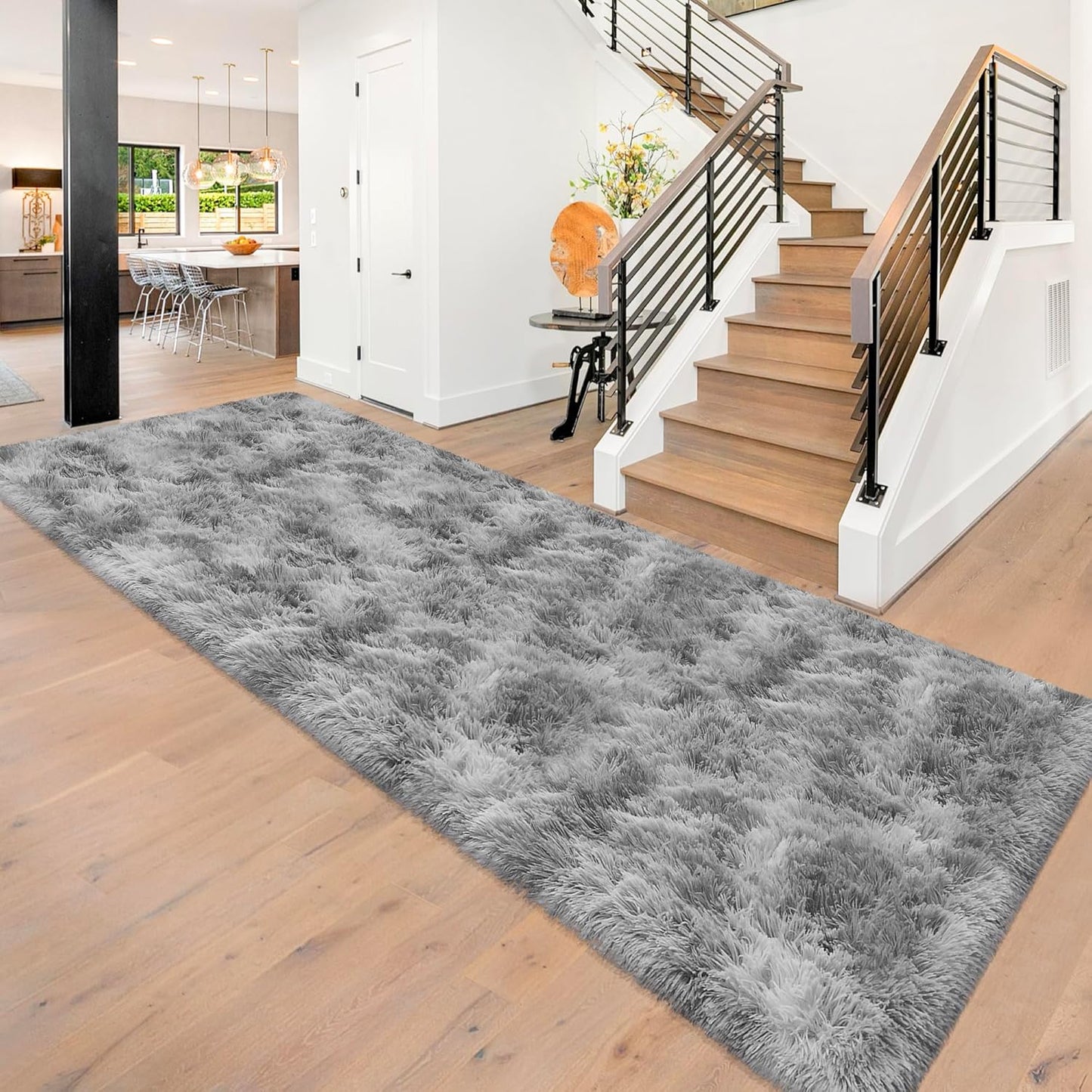 JiaoBaba Super Soft Fluffy Living Room Area Rug 3x10 ft