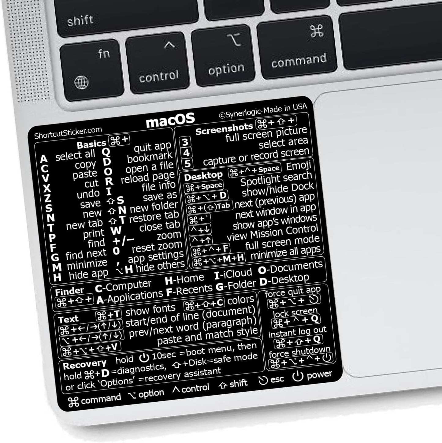 Master Mac OS Shortcuts with Synerlogic Keyboard Stickers
