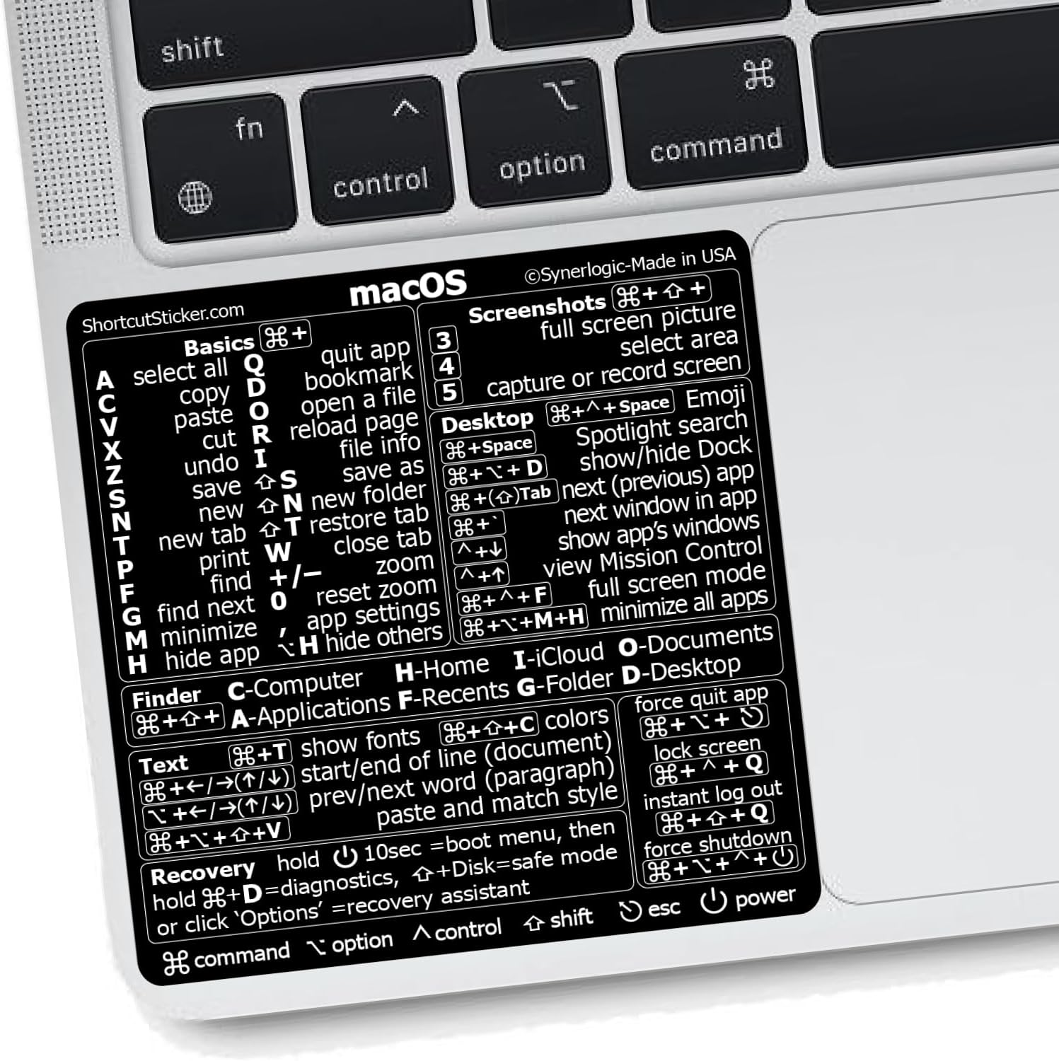 Master Mac OS Shortcuts with Synerlogic Keyboard Stickers