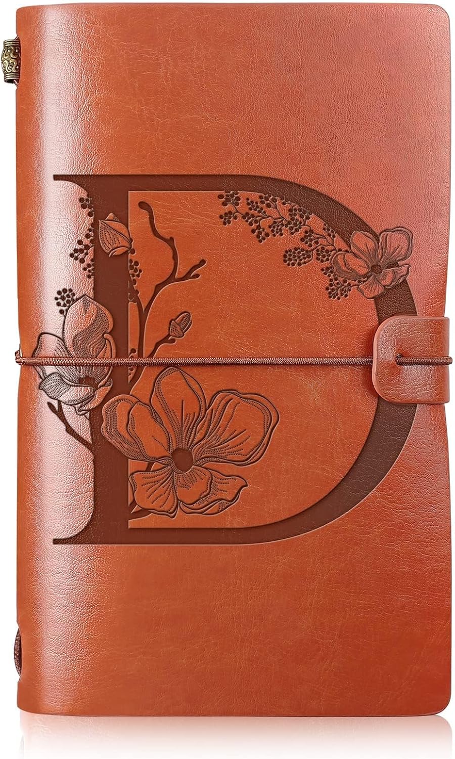 Refillable Monogrammed Leather Journal - Personalized Gift for Her