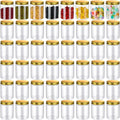 8oz Plastic Mason Jars with Lids - 48 Pack Clear Refillable Storage