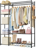 Wardrobe Closet Portable Clothes Rack with 4 Shelves - Versatile