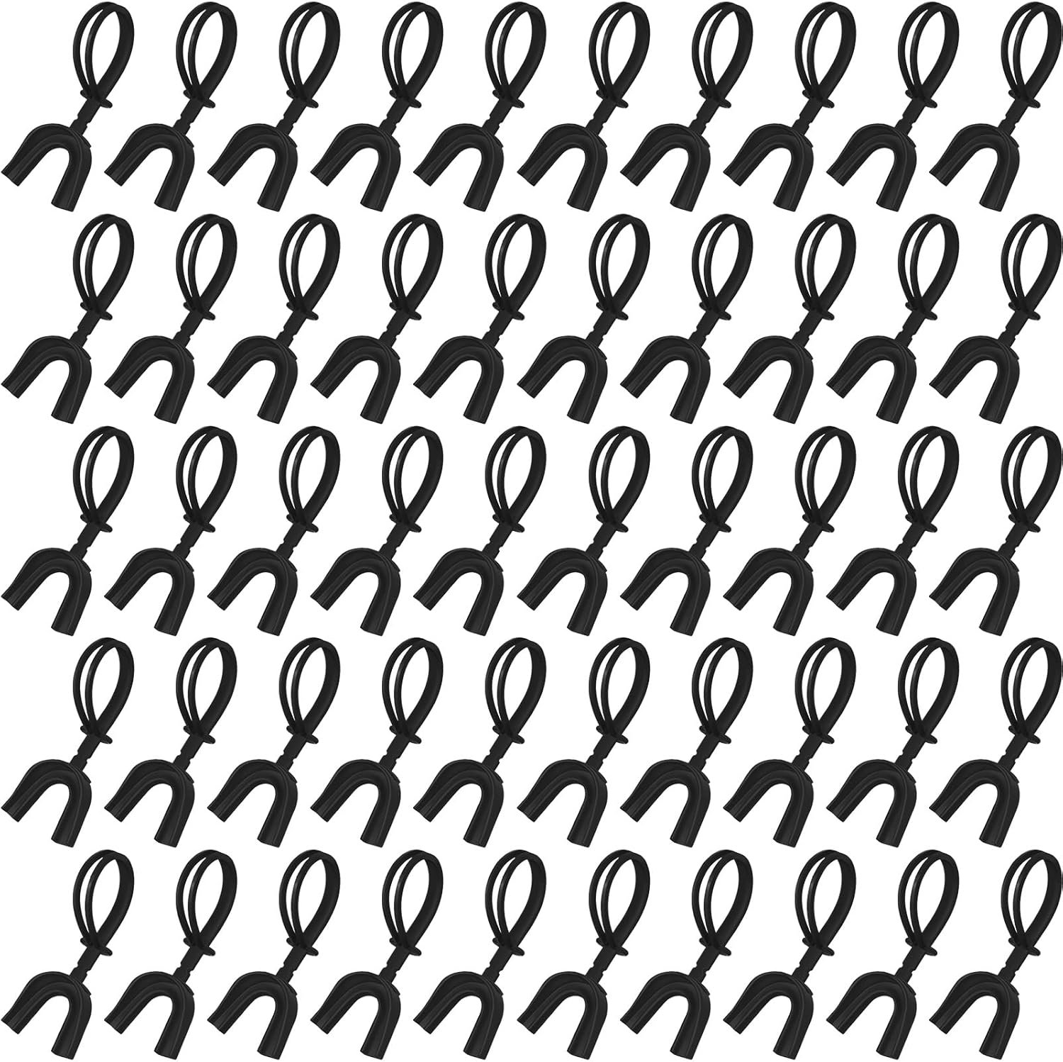 50 Pcs Strapped Mouth Guard Bulk for Football and Sports Use
