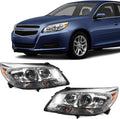 FIONE Headlights Compatible with Chevy Malibu 2013-2015 - Halogen Pair