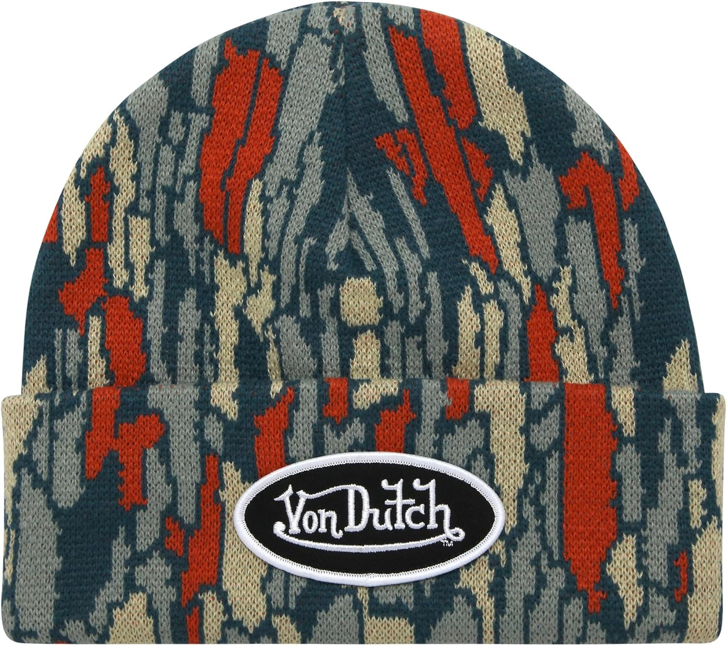 Von Dutch Womens Beanie Hat - Cozy Cuffed Knit Skull Cap