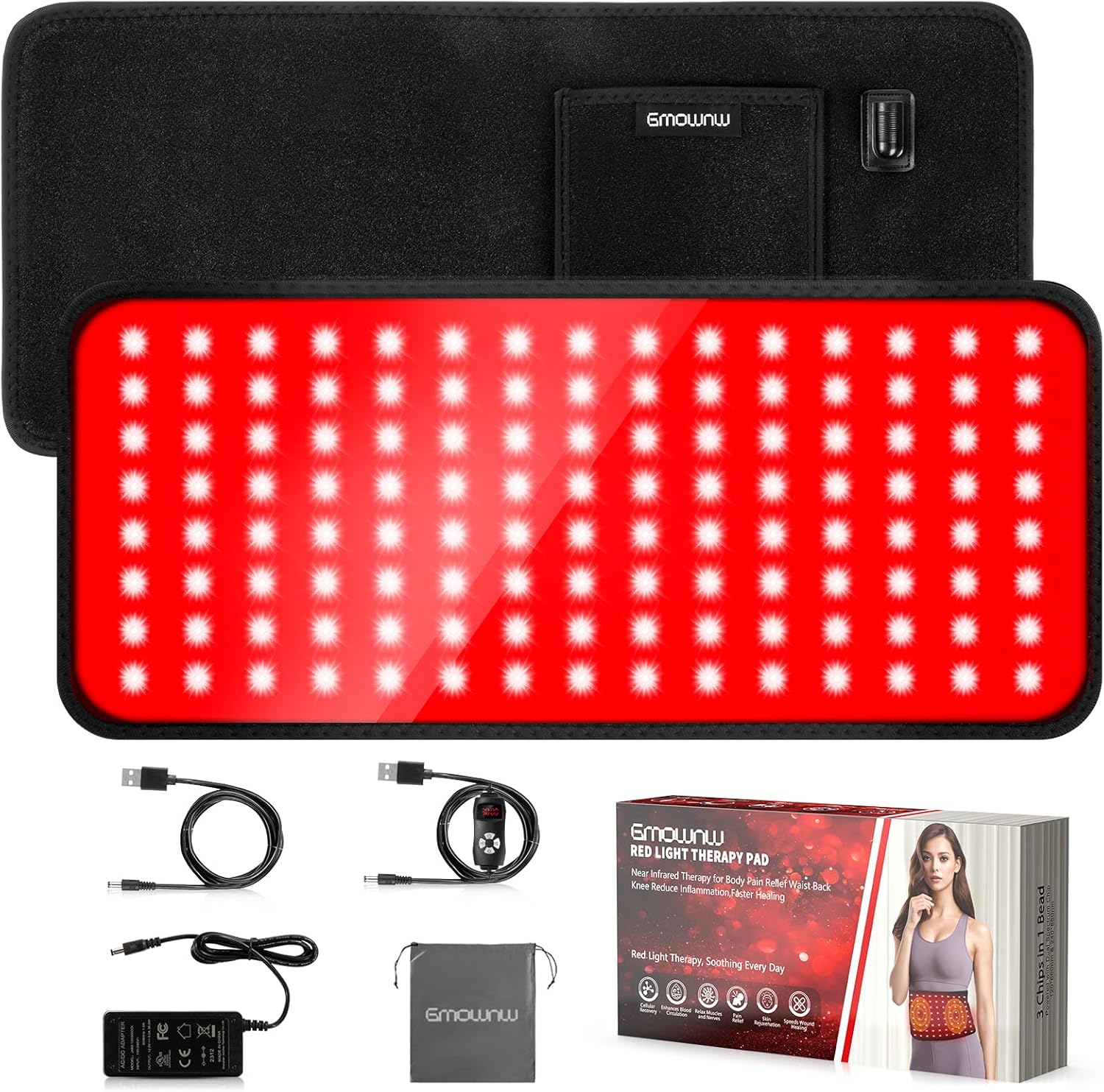 Red Light Therapy Pad for Body Pain Relief with Remote Control