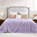 Cozy Bliss Faux Fur Throw Blanket for Couch - Plush Lavender 90 in