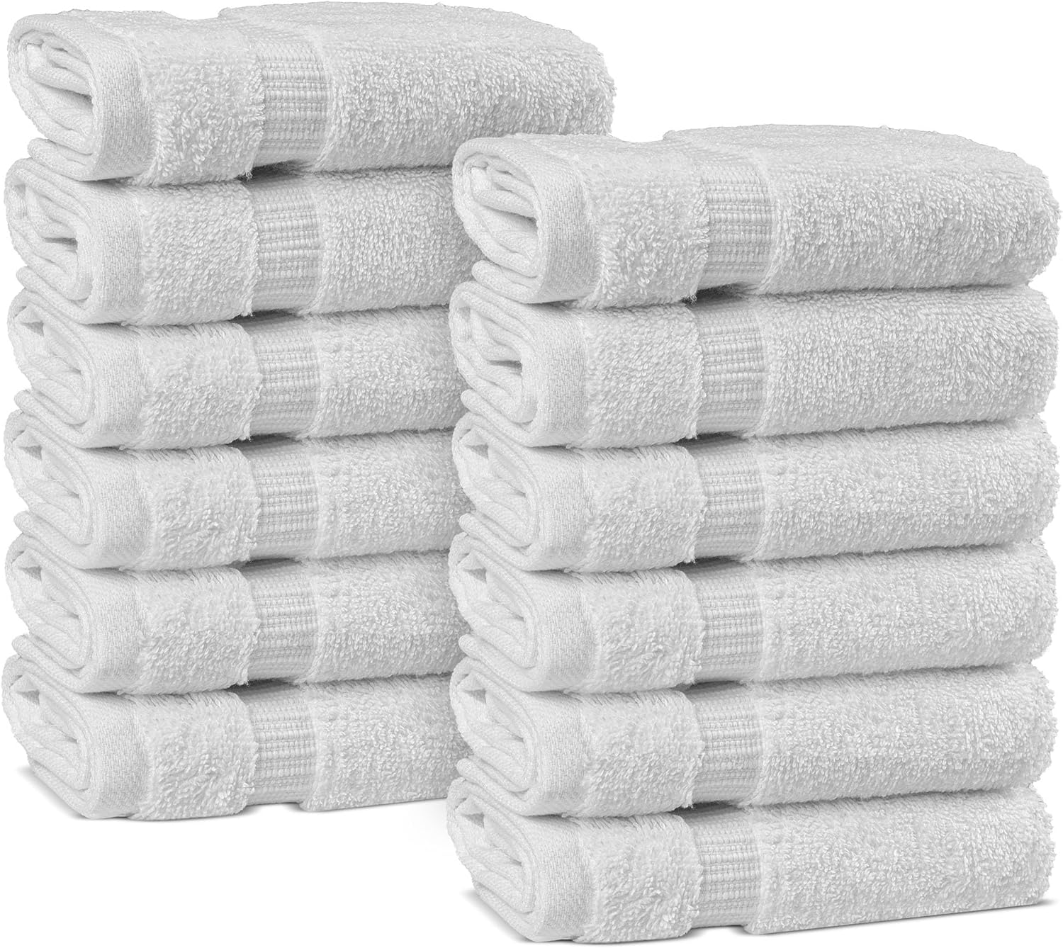 Chakir Turkish Linens Premium Cotton Washcloths - 12 Piece Set