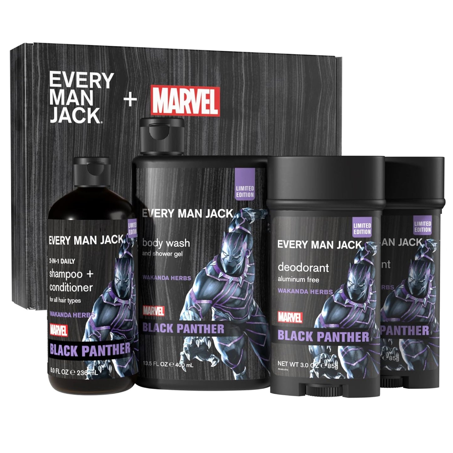 Every Man Jack Black Panther Body Set - Perfect Gift for Guys