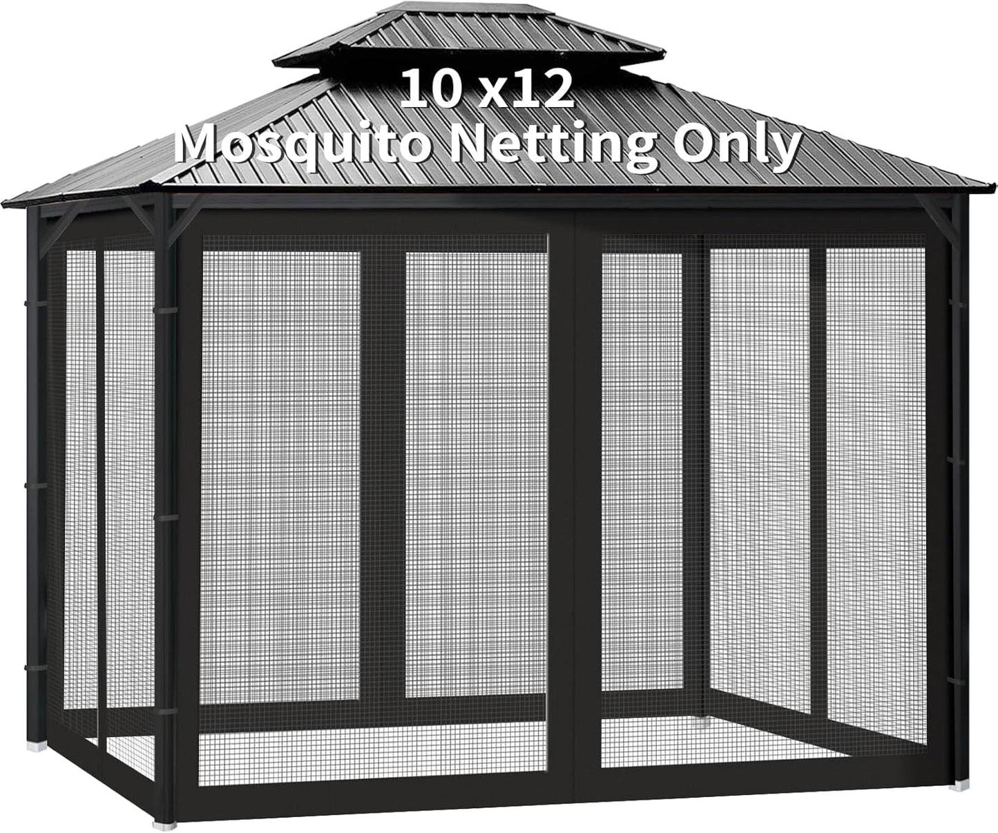 Gazebo Universal Replacement Mosquito Netting for 10ft x 12ft Canopy