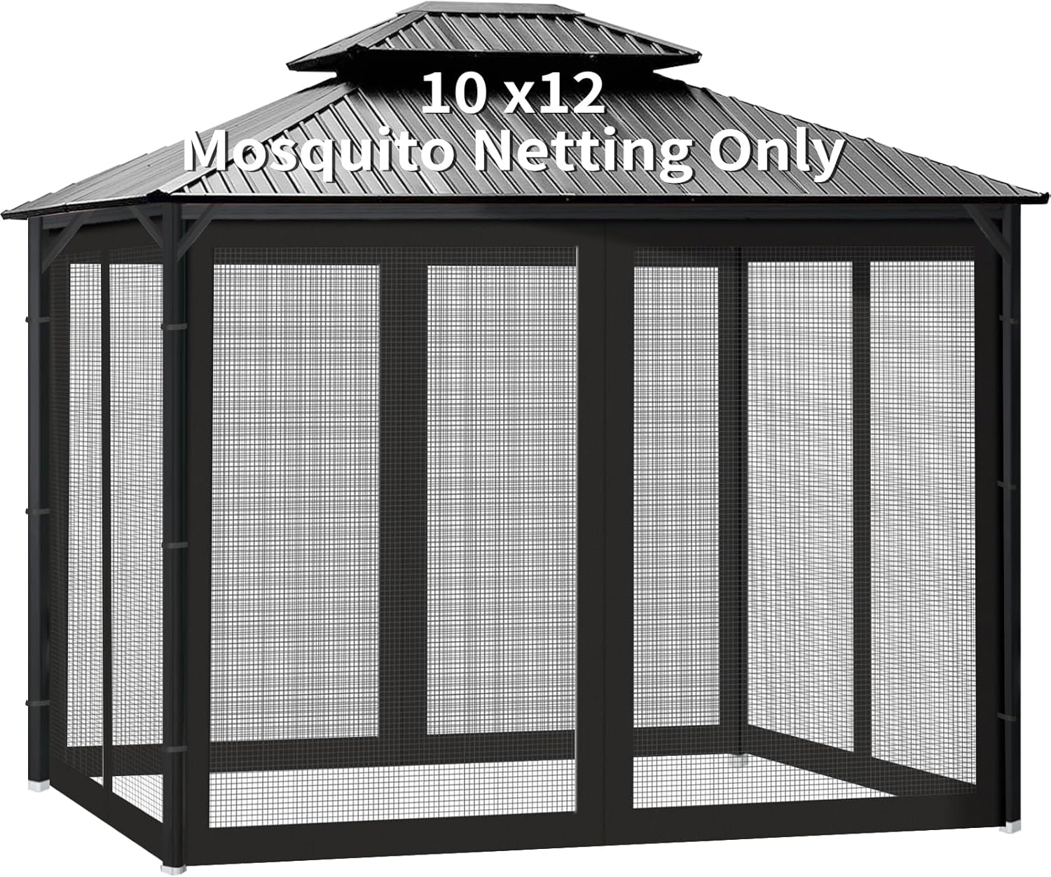 Gazebo Universal Replacement Mosquito Netting for 10ft x 12ft Canopy