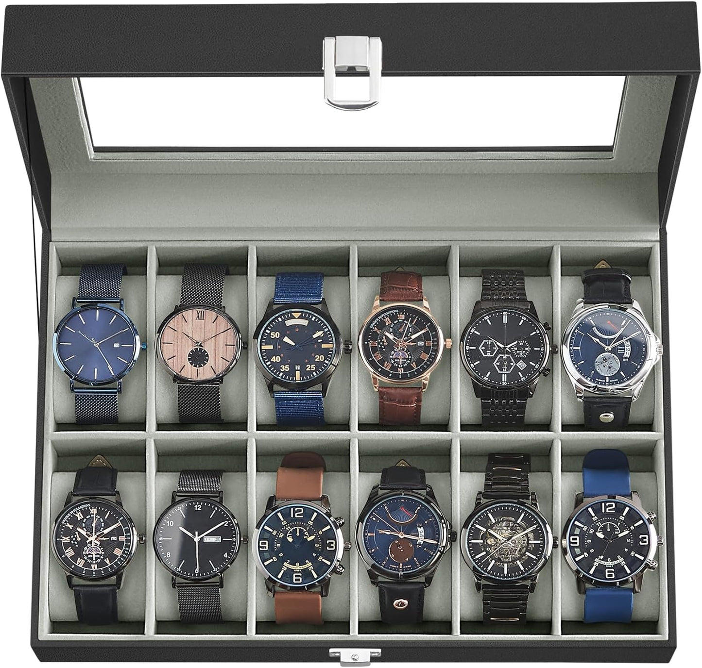 SONGMICS 12-Slot Watch Box: Elegant Organization