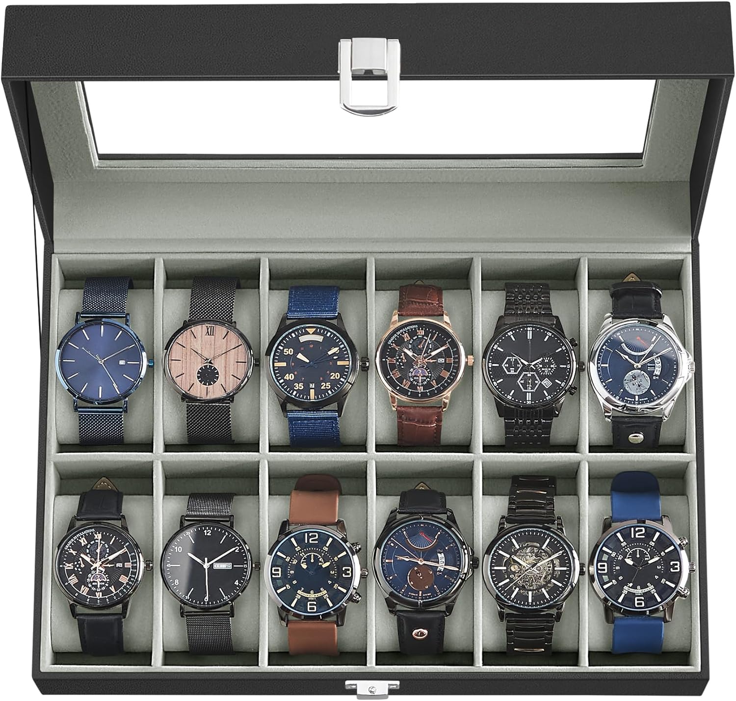 SONGMICS 12-Slot Watch Box: Elegant Organization