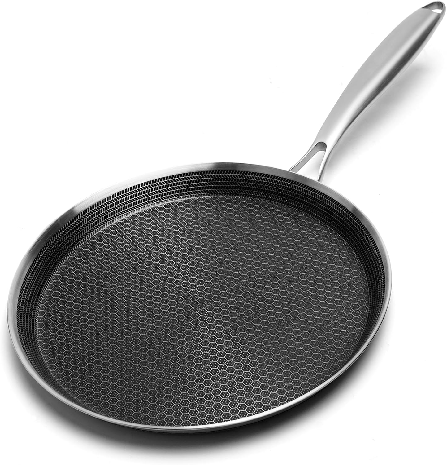 Nonstick Crepe Pan 11in Stainless Steel for All Stovetops