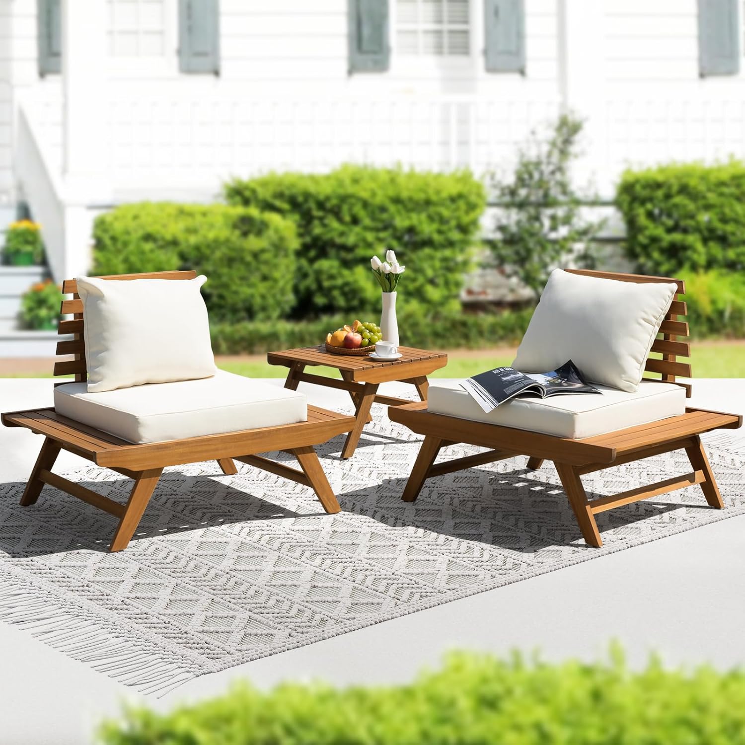 IDZO Armless Club Chairs Set for Elegant Outdoor Bistro Use